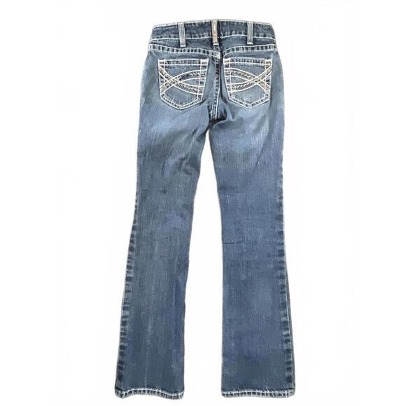 Ariat Work Women's FR Mid Rise Bootcut Blue Denim Jeans - Size 26L Cat 2 - Picture 8 of 9